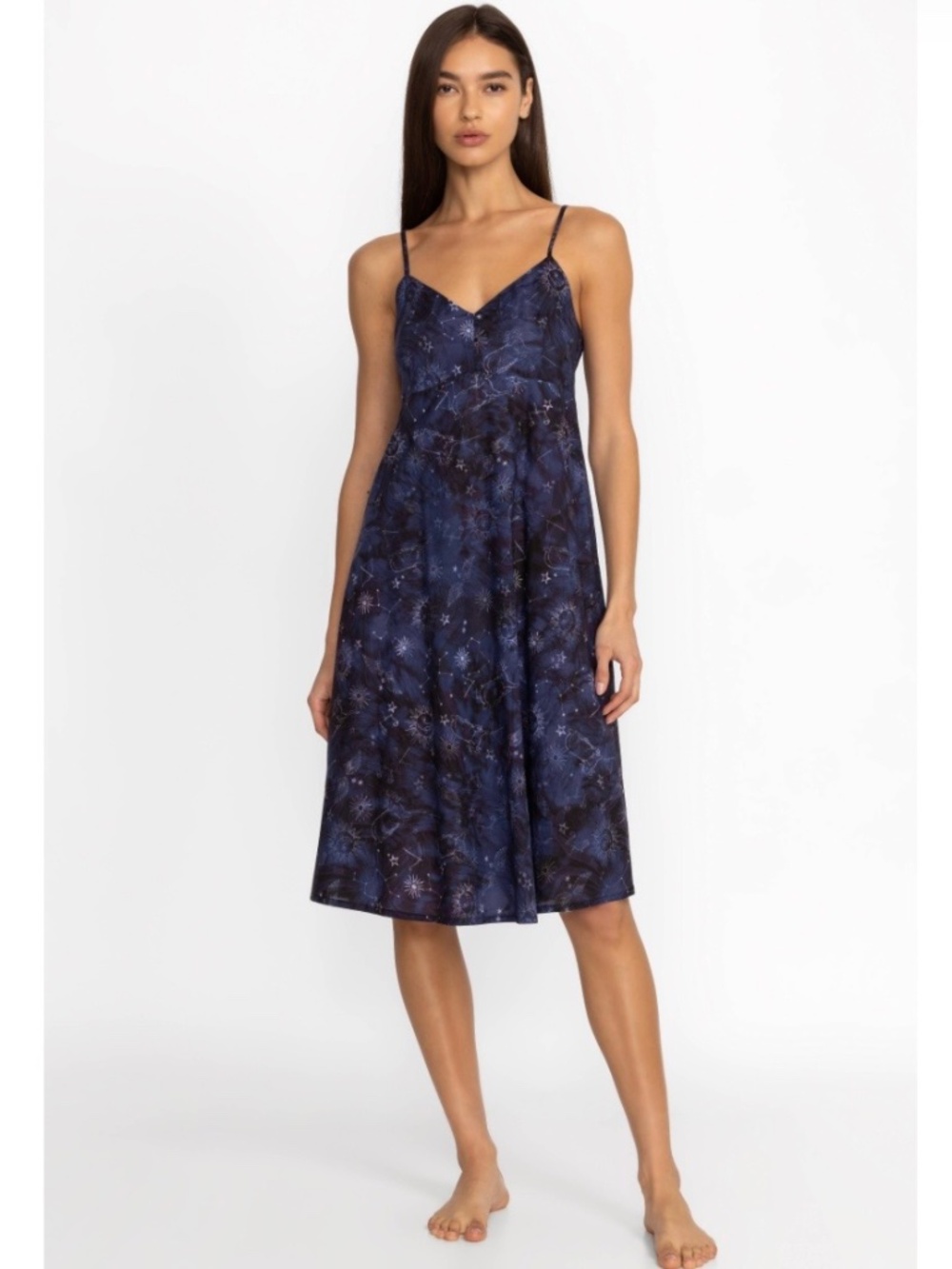 Johnny Was Bejewel Sleep Dress Celestial Blue SZ L